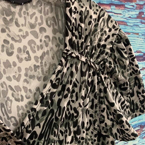 5 for $25 - Animal Print Short Sleeved Dress - Picture 8 of 9